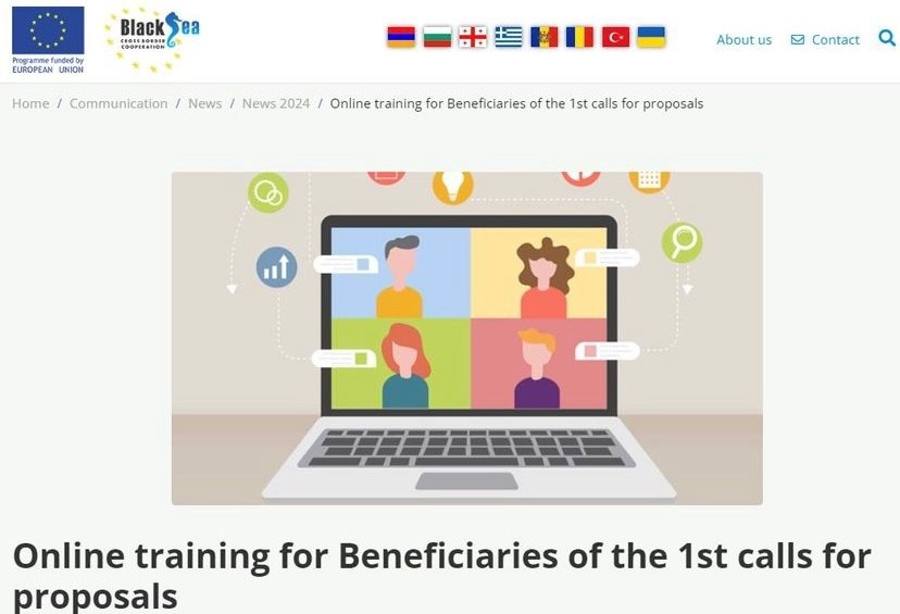 First Online Training for Selected Projects under the First Call of the Interreg NEXT Black Sea Basin Programme